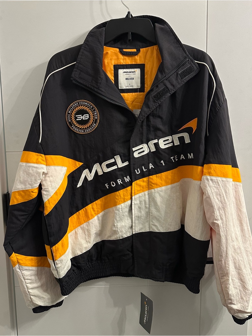Hollister Formula 1 McLaren Windbreaker Jacket Size Small New With Tags